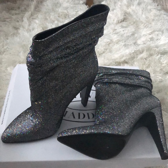steve madden silver ankle boots
